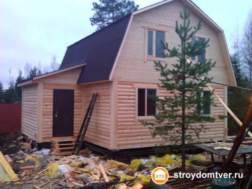 Дом из бруса по проекту №3
