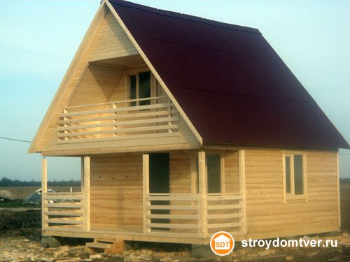 Дом из бруса по проекту №6